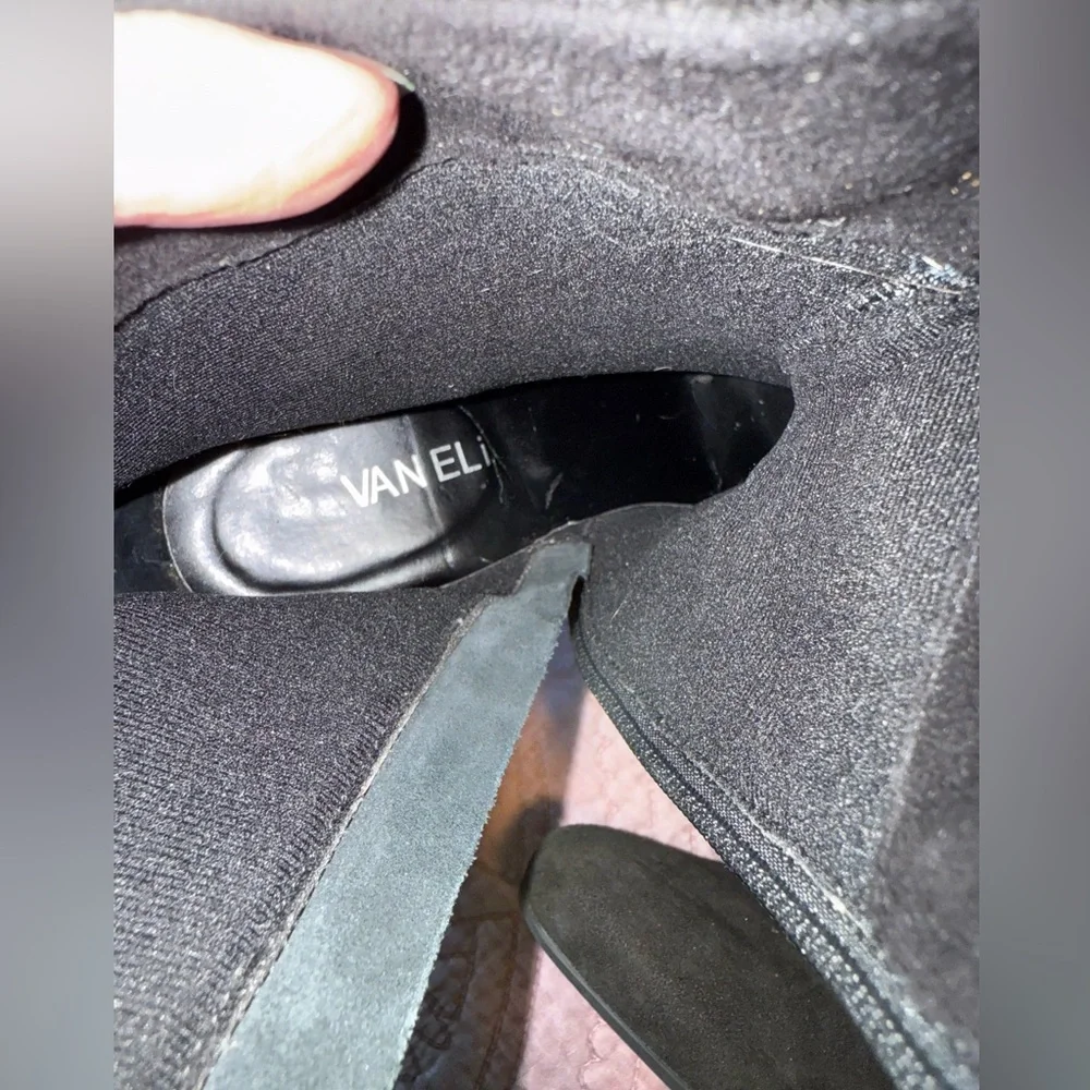 Van Eli Black Suede Heeled Boots - Picture 14 of 15